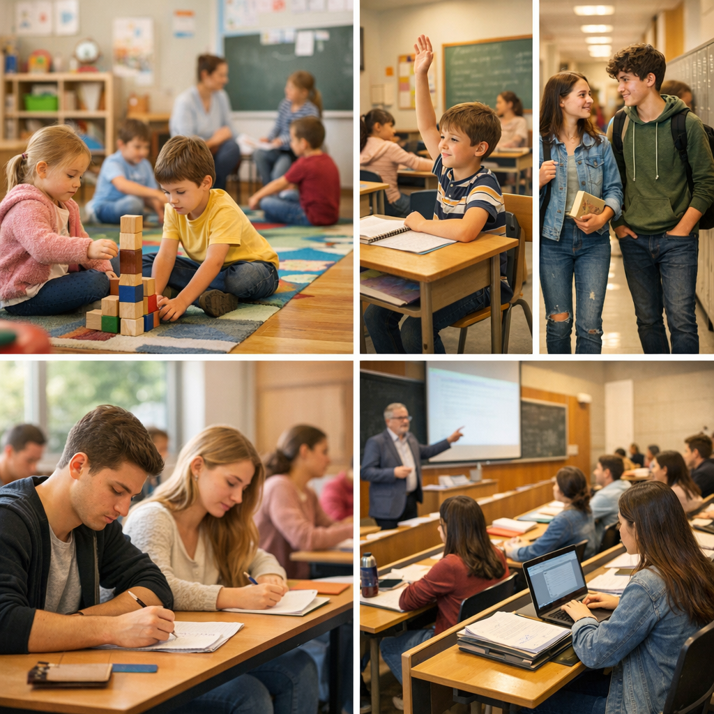 Que recouvre l’école en France : maternelle, primaire, collège, lycée et enseignement supérieur
