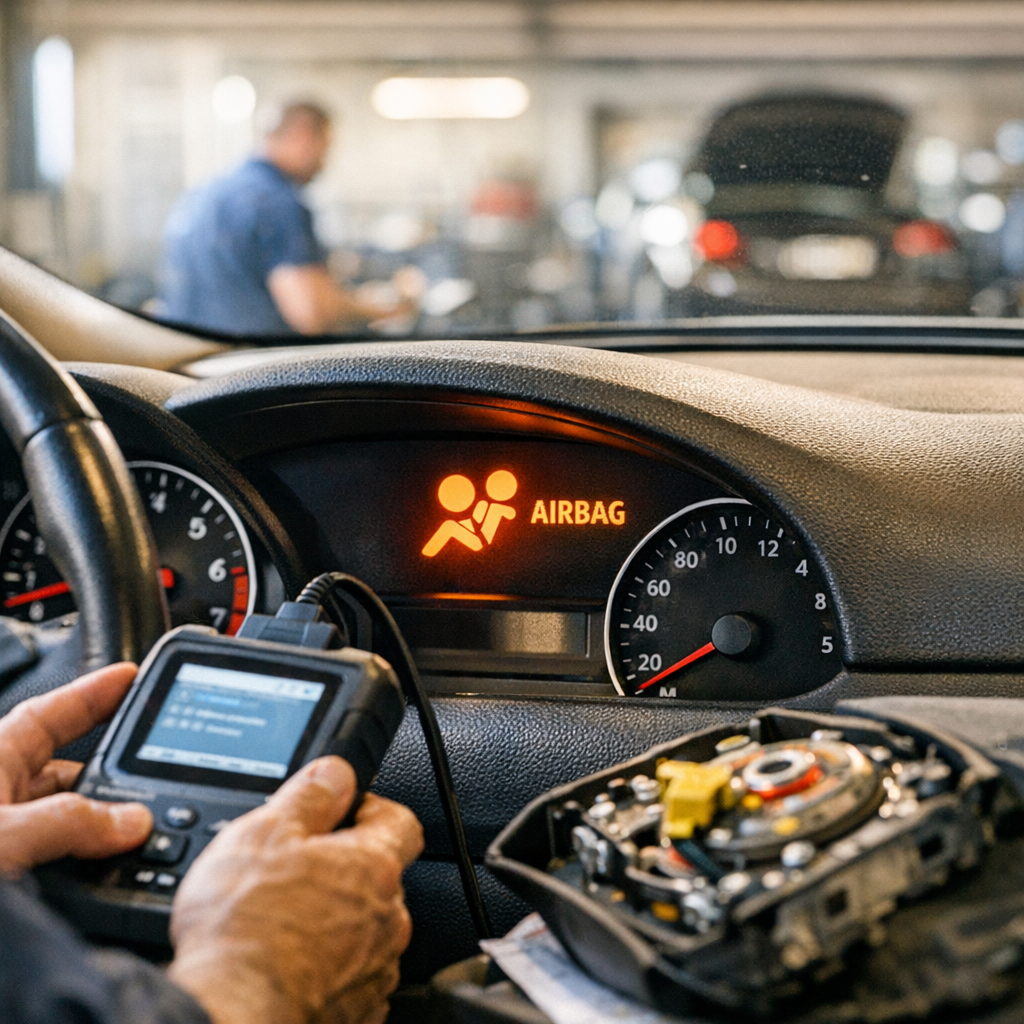 Pourquoi le voyant de l'airbag reste allumé : causes probables, gravité et prix de réparation