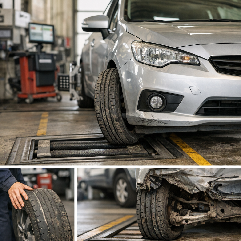 Pourquoi une voiture présente un ripage excessif : causes fréquentes et cas concrets après choc ou après pneus