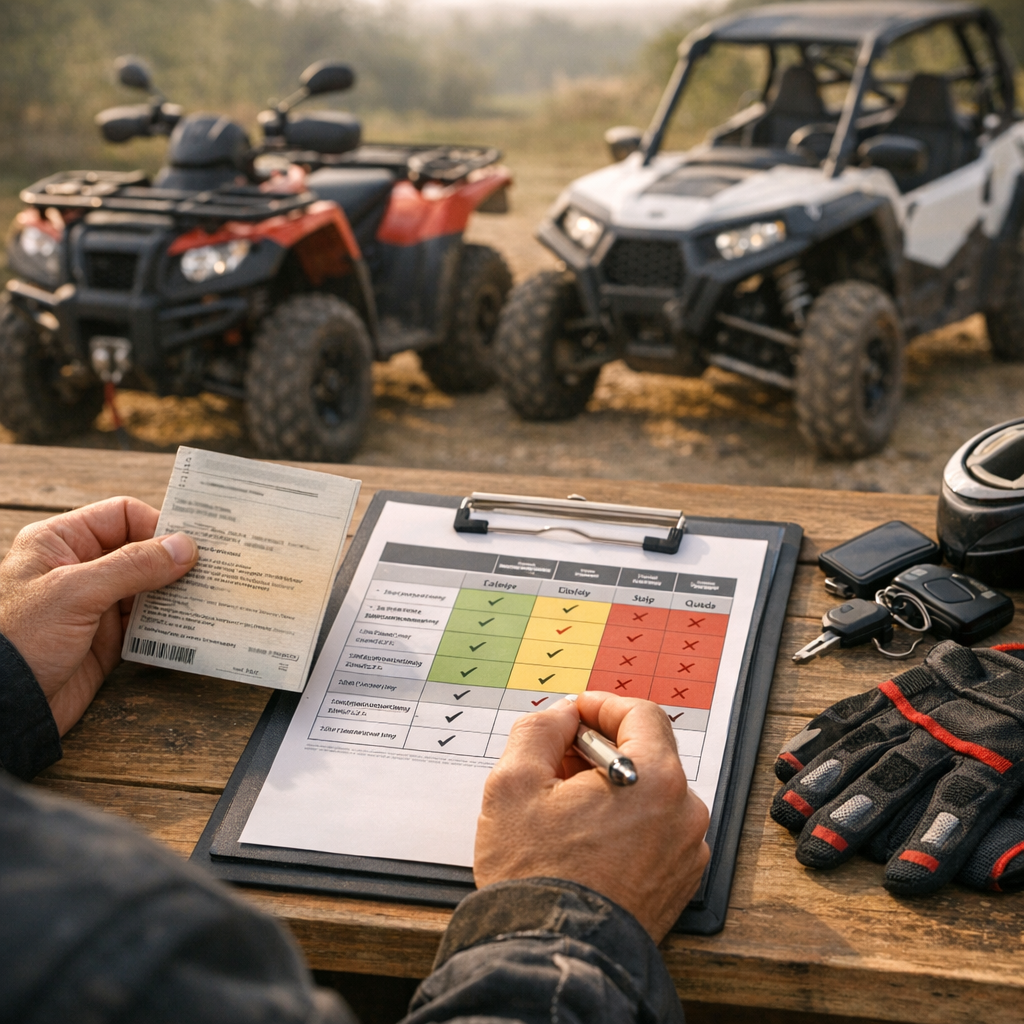 Votre quad est-il concerné ? Le tableau décisionnel par catégorie, carte grise et usage