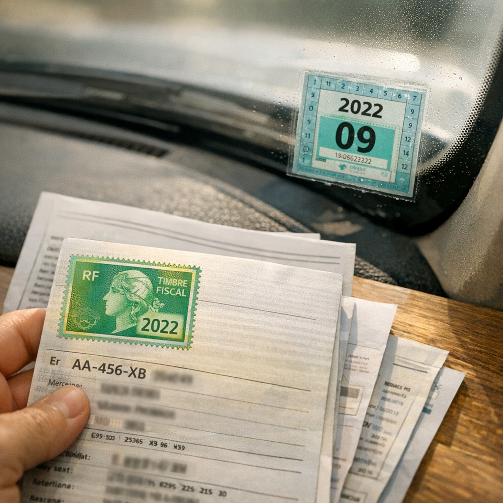 PV, timbre sur la carte grise, vignette sur le pare-brise : quelle valeur juridique réelle ?
