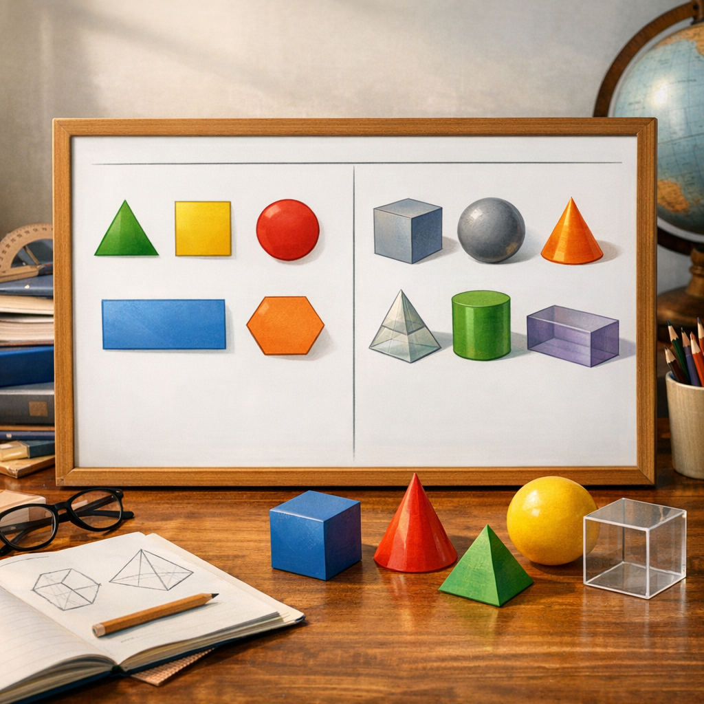 Figures du plan et solides de l’espace : le tableau simple pour ne plus tout confondre