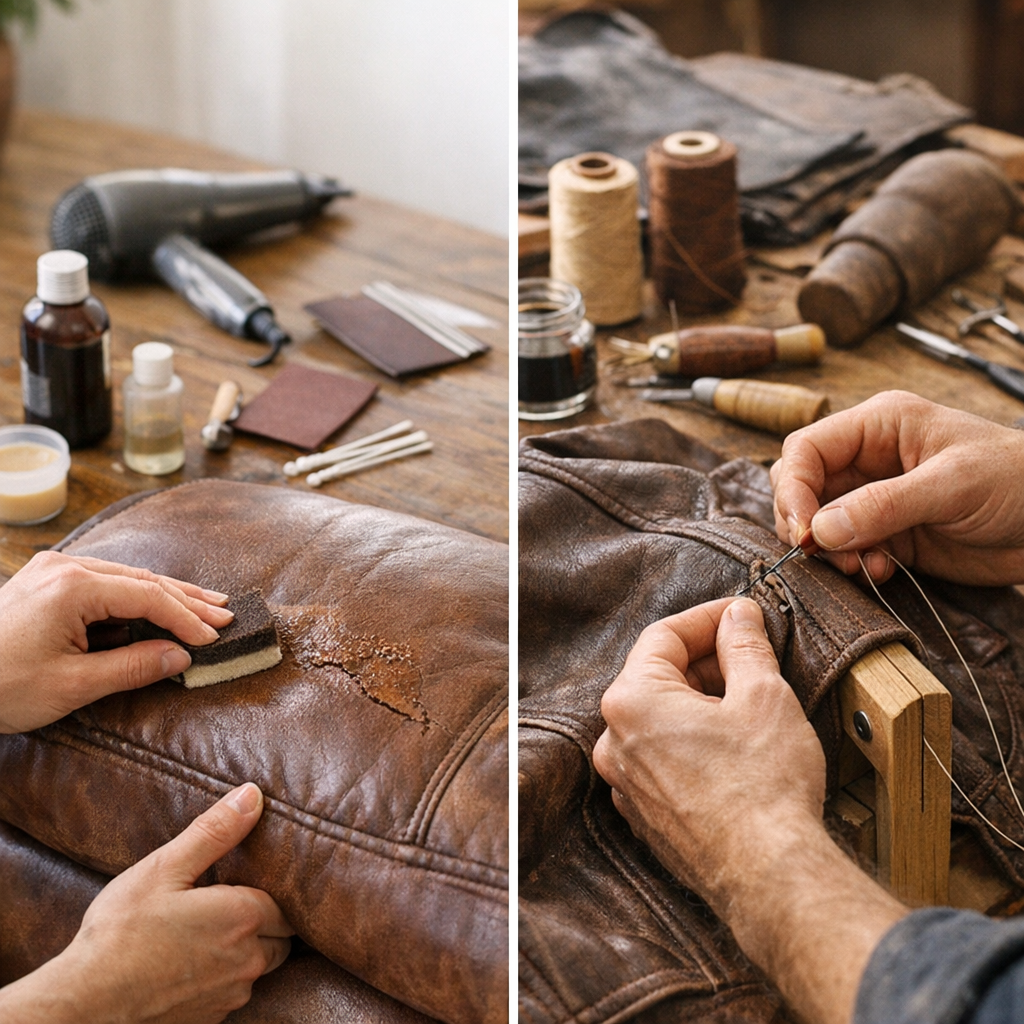 Comment réparer un cuir selon le dommage : méthode maison ou artisan