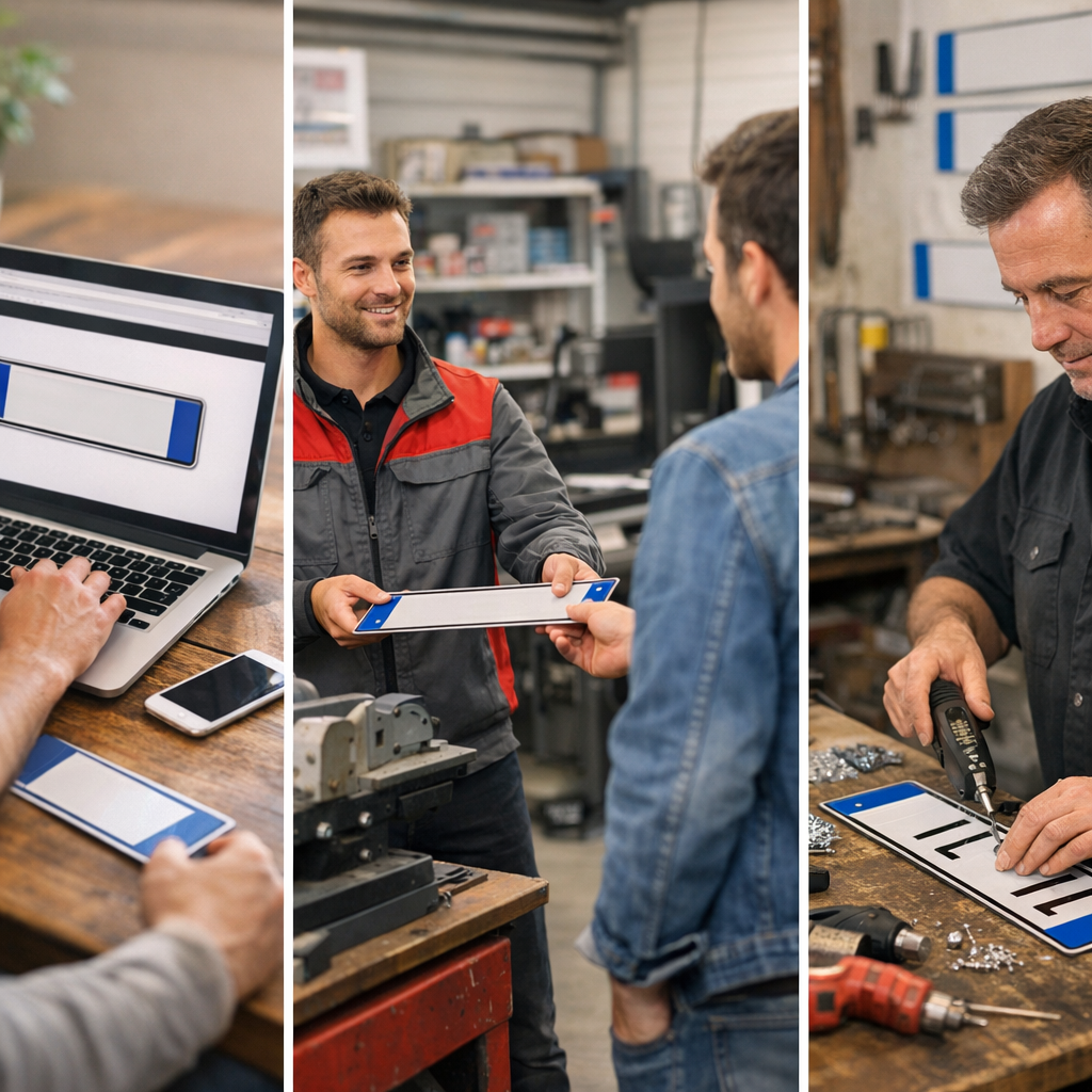 Où faire sa plaque d’immatriculation pas cher sans se tromper : en ligne, en centre auto ou chez un professionnel local 