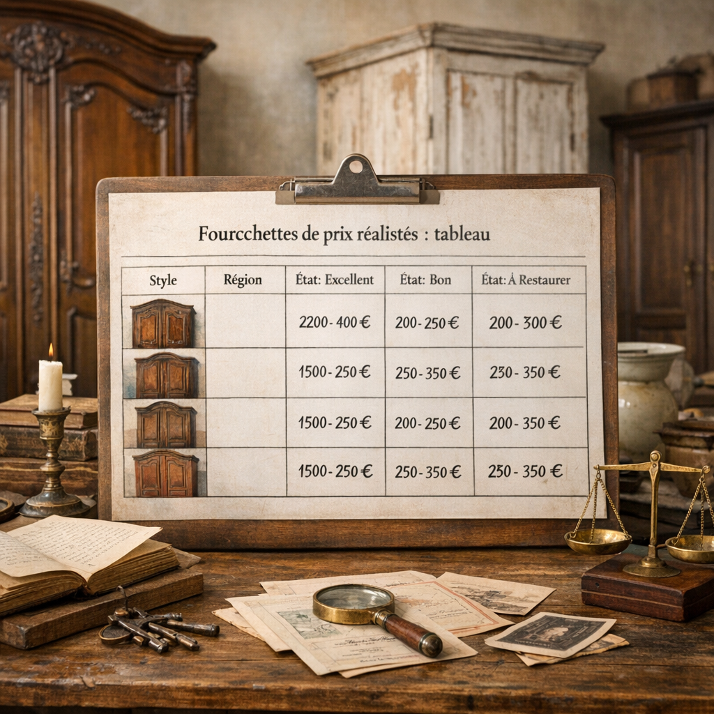 Fourchettes de prix réalistes : tableau propriétaire par style, région et état