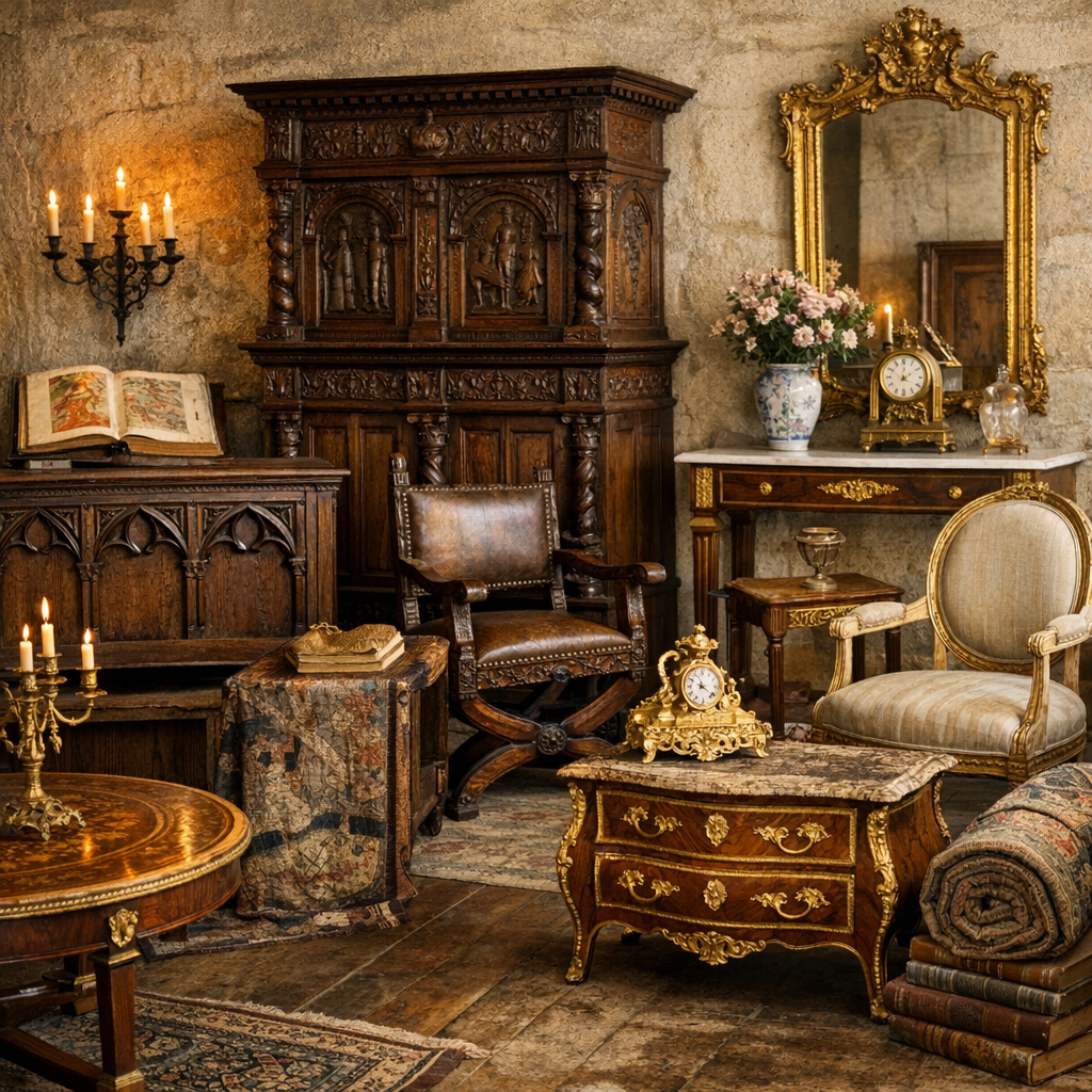Les grands styles de meubles français à connaître du Moyen Âge à Louis XVI