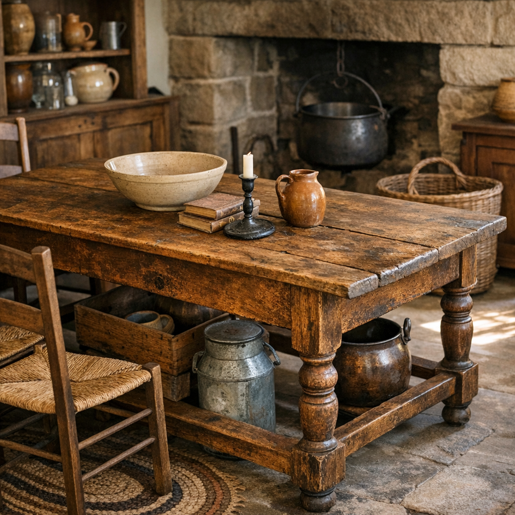 Prix d'une table de ferme ancienne : ce qui fait varier la valeur