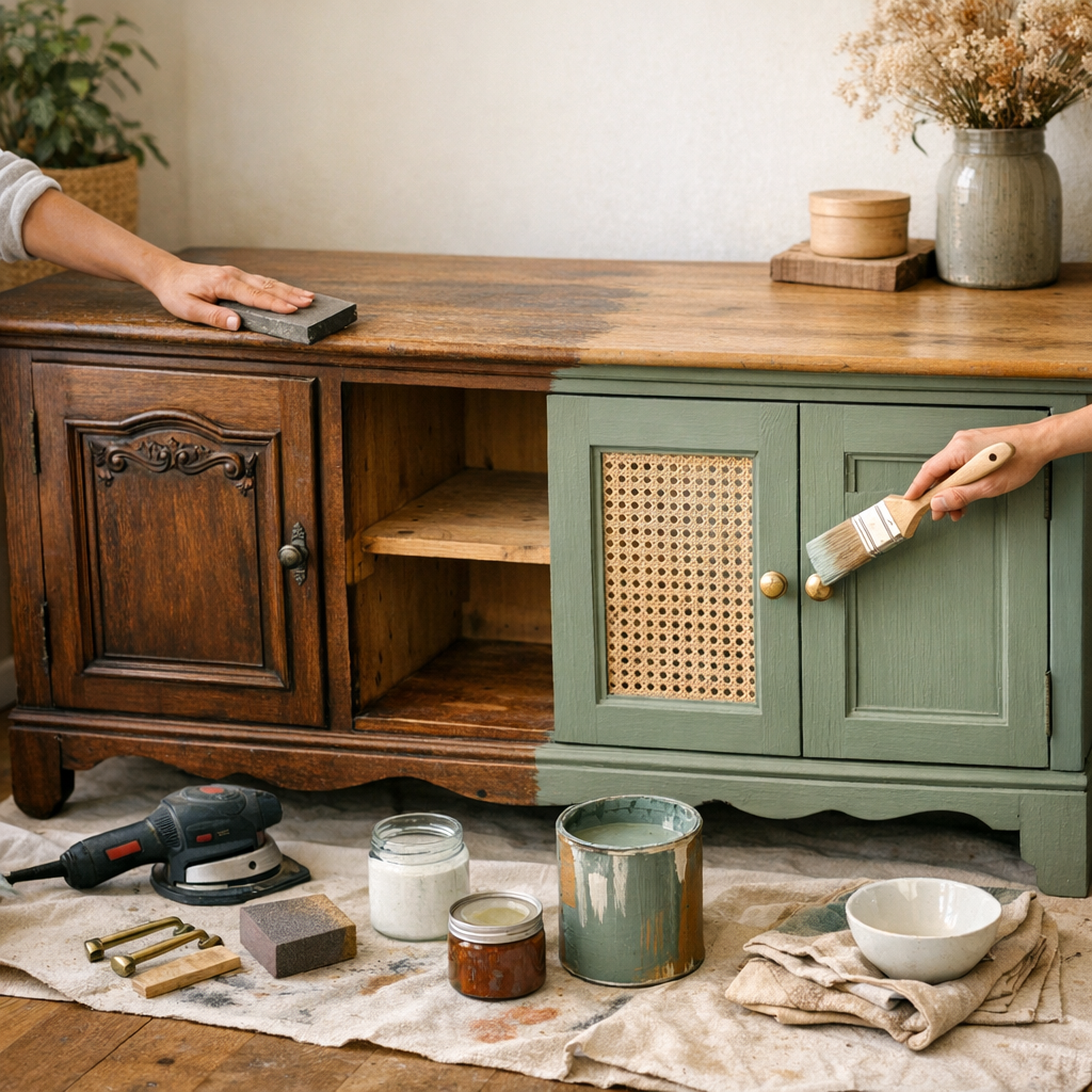 Comment relooker un vieux buffet en bois sans l'abîmer