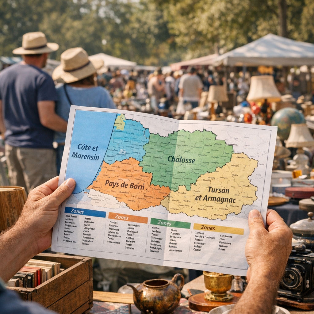 Lire les Landes par zones de chine plutôt que par simple liste de communes