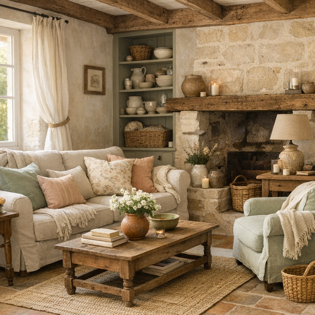 Quelles couleurs adopter dans une maison de campagne ou un salon campagne chic ?