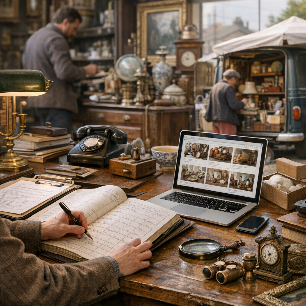 S'installer comme antiquaire : statut, registre de police, local, commerce ambulant et vente en ligne