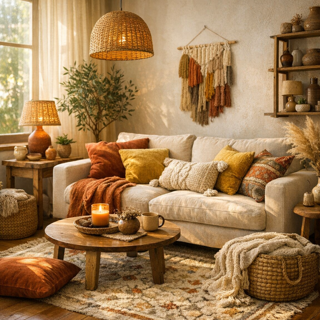 Couleurs, lumière et textiles : la combinaison qui rend une pièce vraiment plus chaleureuse