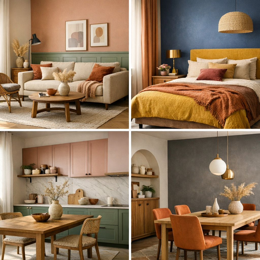 Les meilleures associations de couleurs tendance pièce par pièce