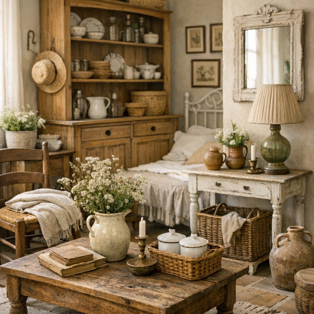 Quels meubles et objets chiner pour une déco campagne chic à petit prix