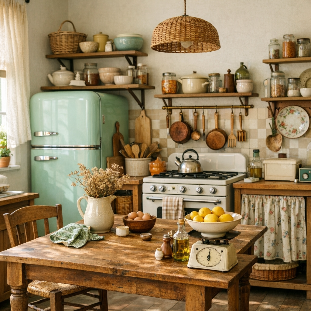 Quels meubles et objets choisir pour une cuisine vintage sans fausse note
