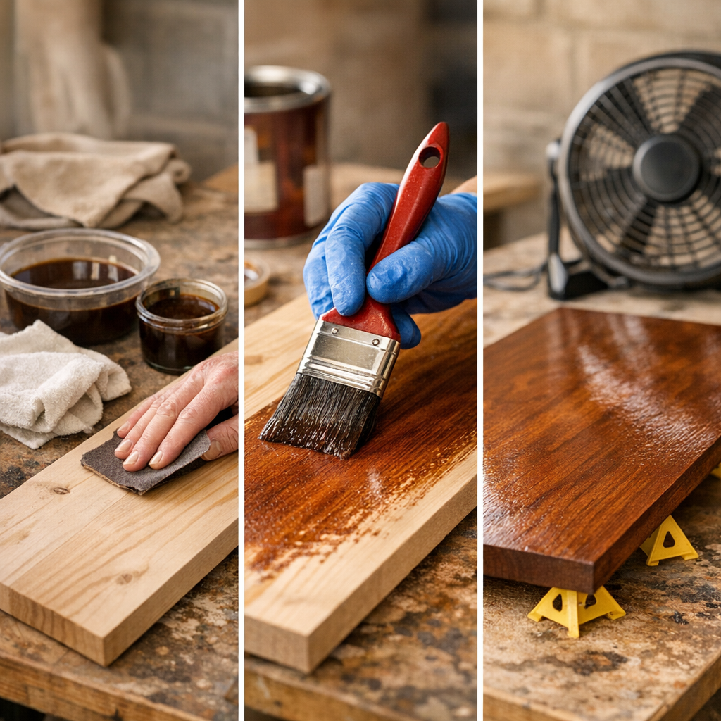 Application du vernis bois couleur : préparation, couches et séchage sans faux pas