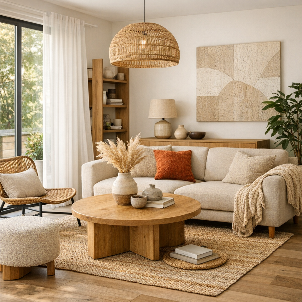 Choisir les bons meubles et matières pour un salon chaleureux, moderne et durable