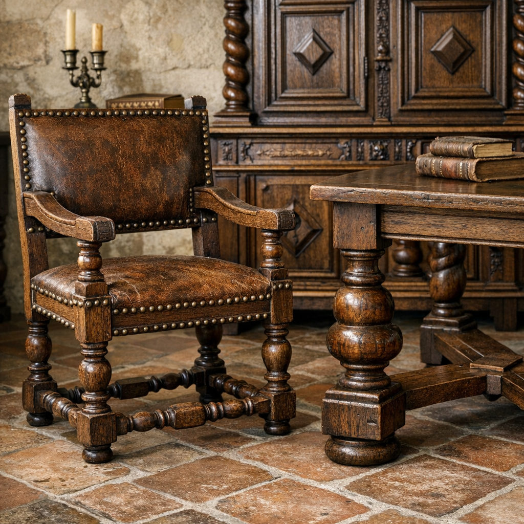 Reconnaître un meuble de style Louis XIII sans se tromper : bois, piétement, assemblages et décor