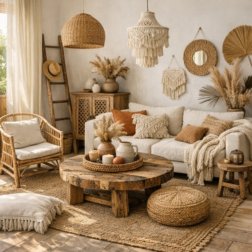 Quels meubles et quels matériaux choisir pour un vrai esprit boho chic ?