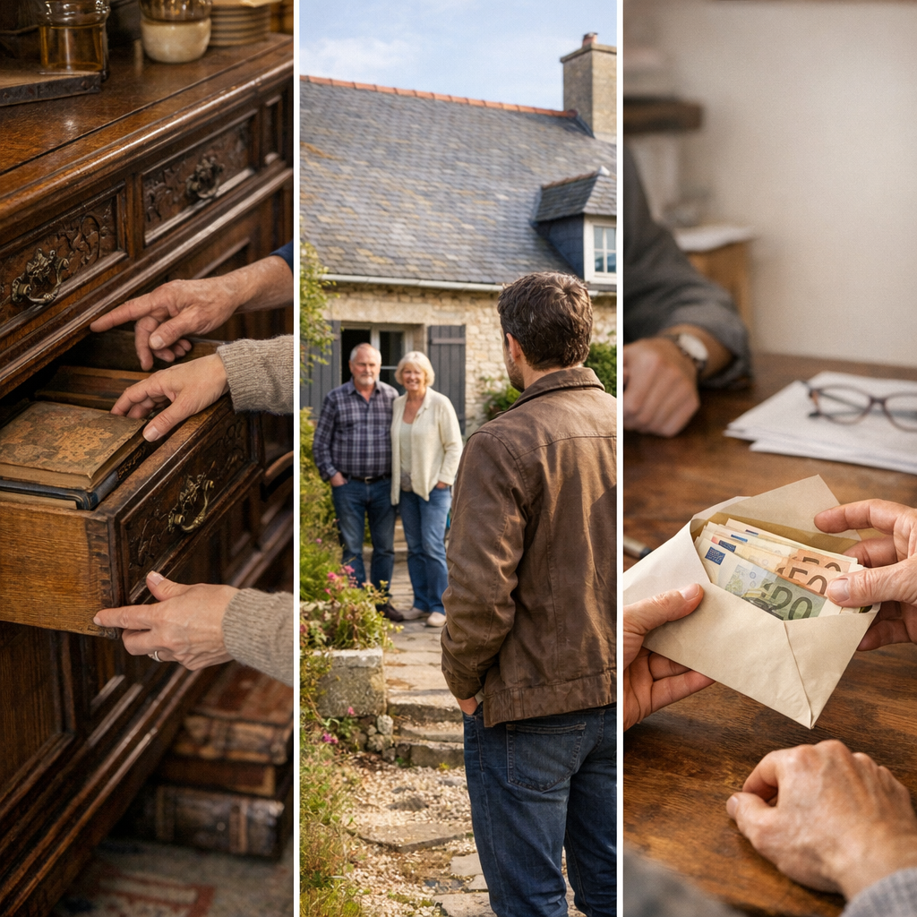 Trois cas concrets que les familles rencontrent vraiment : meuble ancien, maison avec usufruit, don manuel contesté