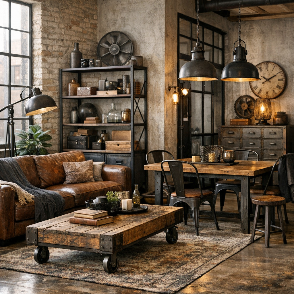 Quels meubles et objets choisir pour une décoration industrielle crédible
