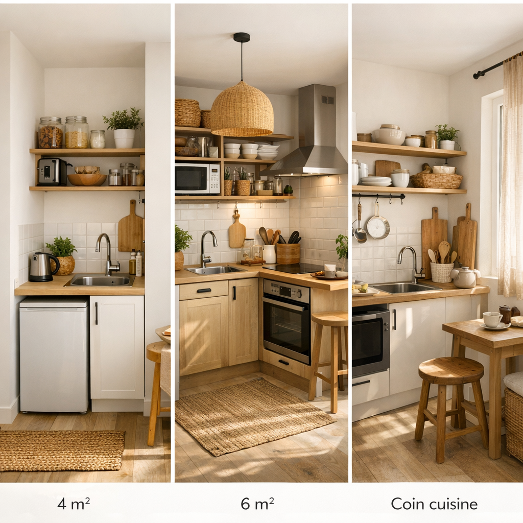 Choisir la bonne implantation selon la surface : 4 m2, 6 m2 ou coin cuisine