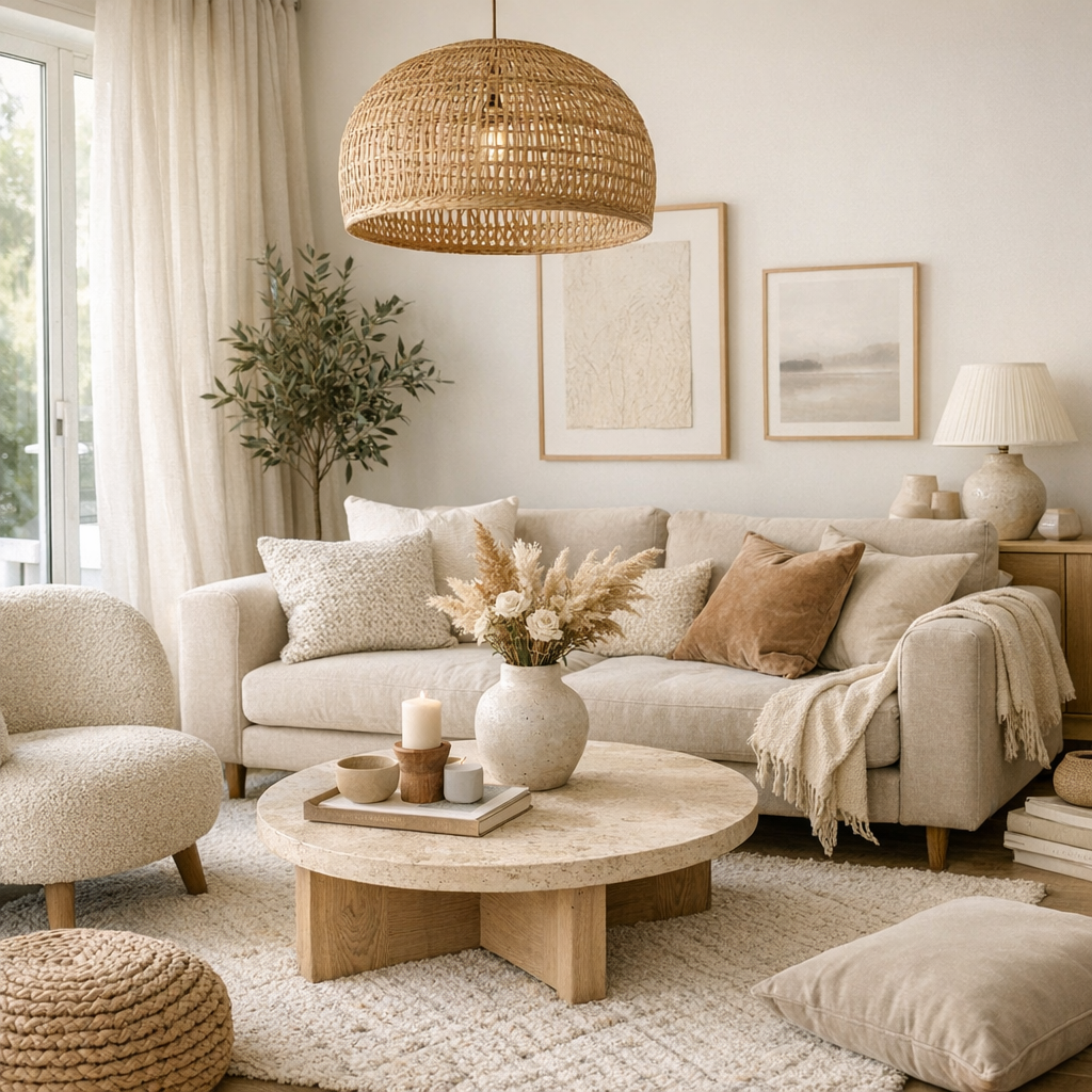 Choisir les bonnes couleurs et matières pour un salon chic, cosy et lumineux