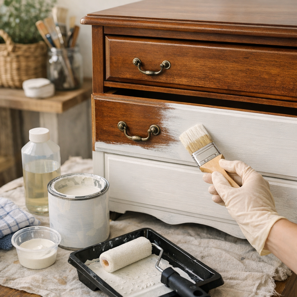 Méthode complète pour repeindre un meuble vernis sans poncer