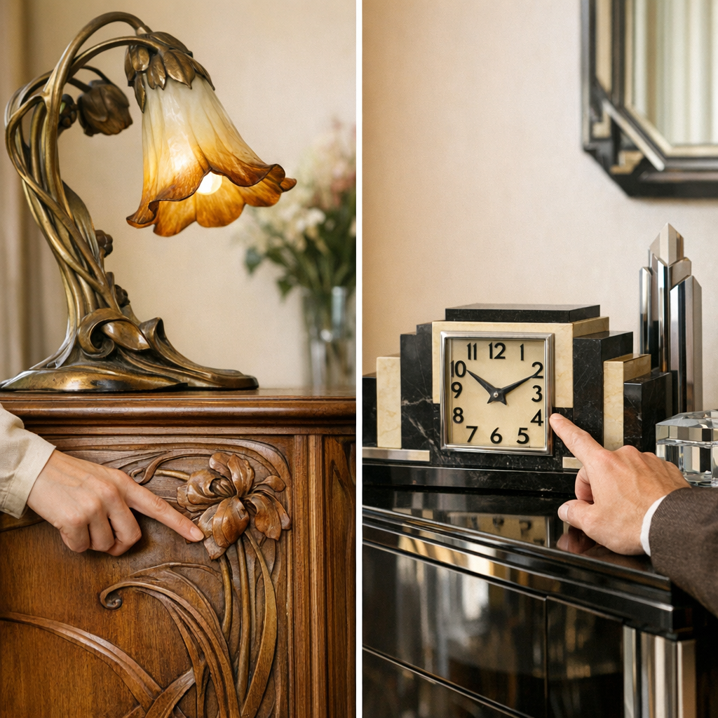 Comment reconnaître le style Art Nouveau et le style Art déco sur un meuble ou un objet