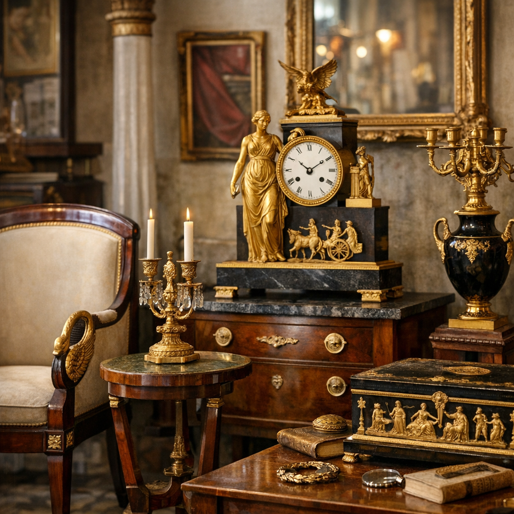 Comment reconnaître le style Empire ? Les signes visuels qui comptent vraiment en brocante