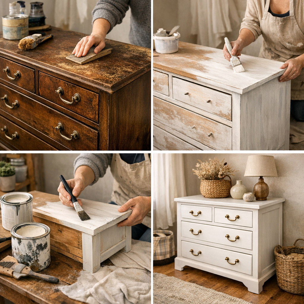 Les étapes d’un relooking de meuble en bois avant après, sans erreur de préparation