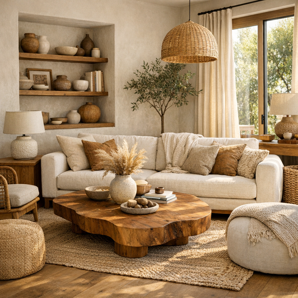 Choisir meubles, matières et volumes pour un salon chaleureux et durable