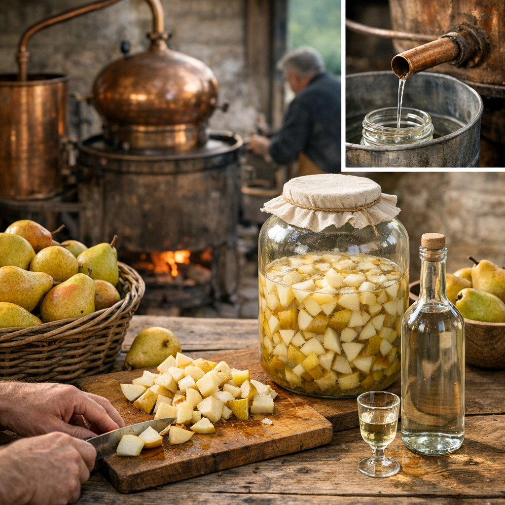 Comment faire de l’eau-de-vie avec des poires : les grandes étapes