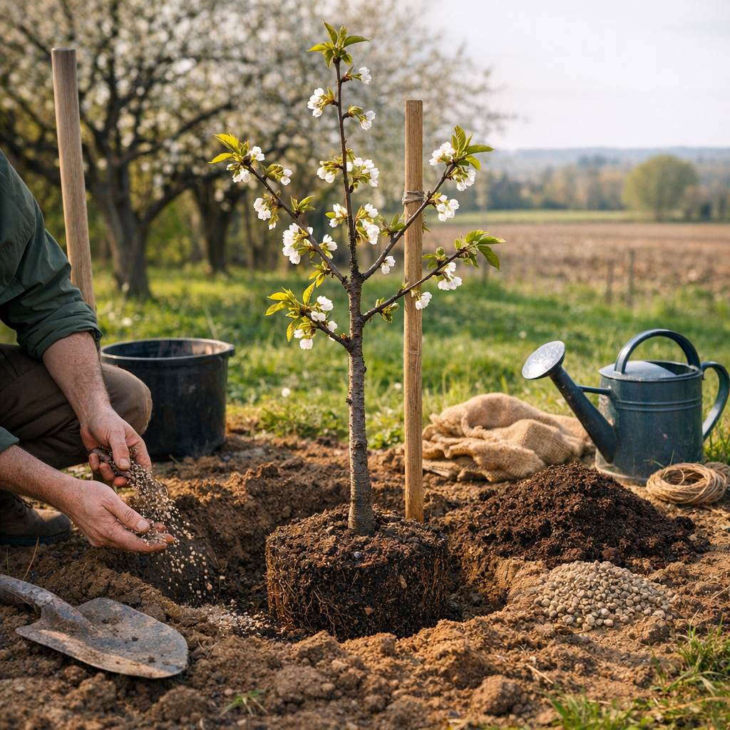 Comment planter un cerisier Burlat pour une reprise durable