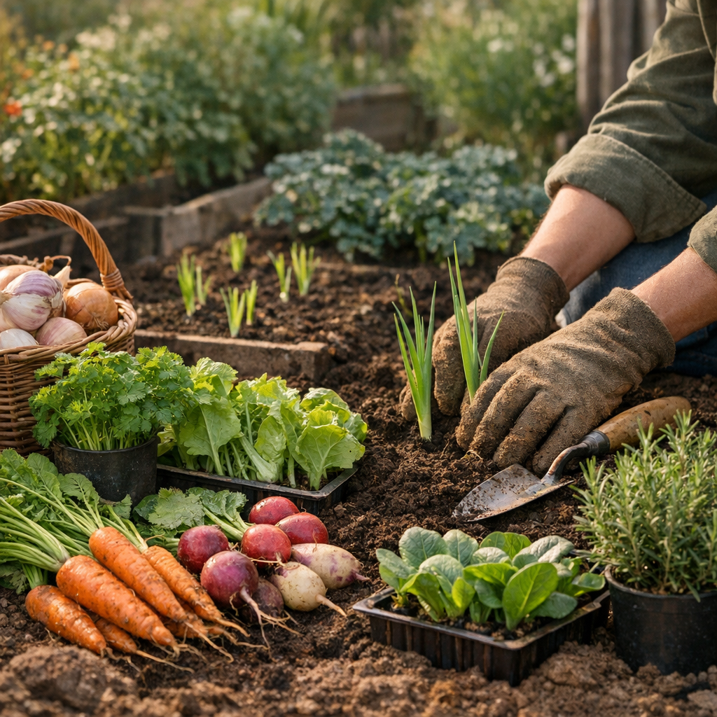 Que planter en septembre au potager : légumes-feuilles, racines, alliacées et aromatiques