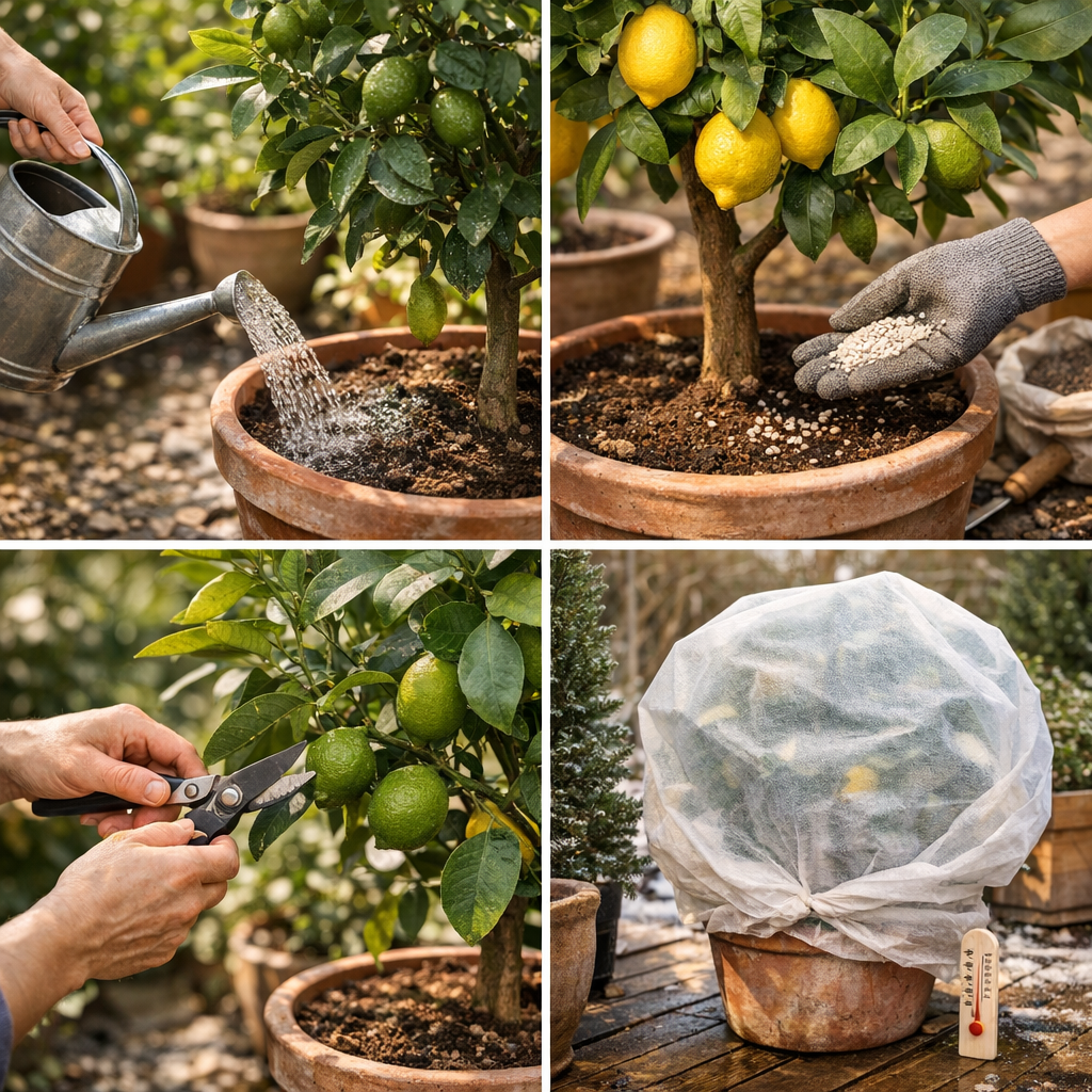 Culture du citronnier 4 saisons au fil de l’année : arrosage, engrais, taille et hivernage