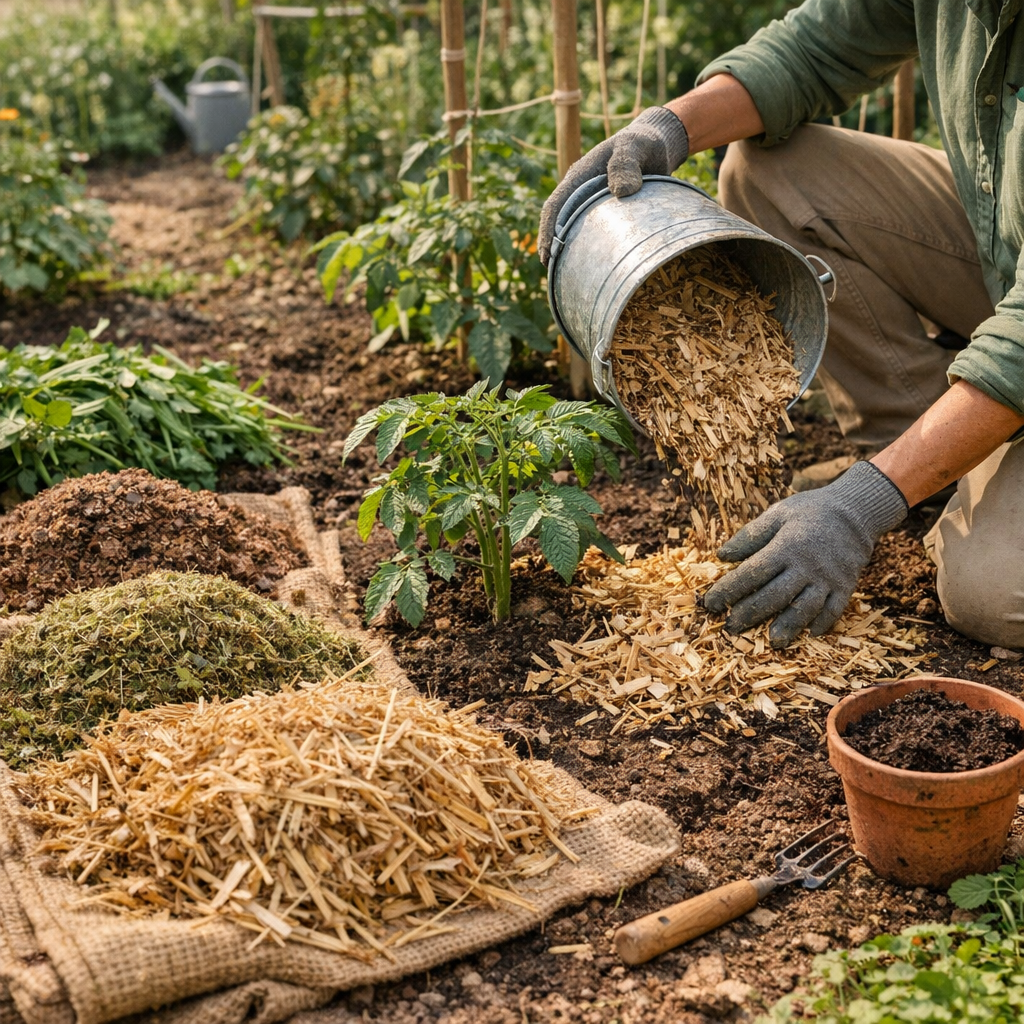 Comment faire un paillage dans le jardin, étape par étape, sans provoquer limaces, asphyxie ou faim d’azote