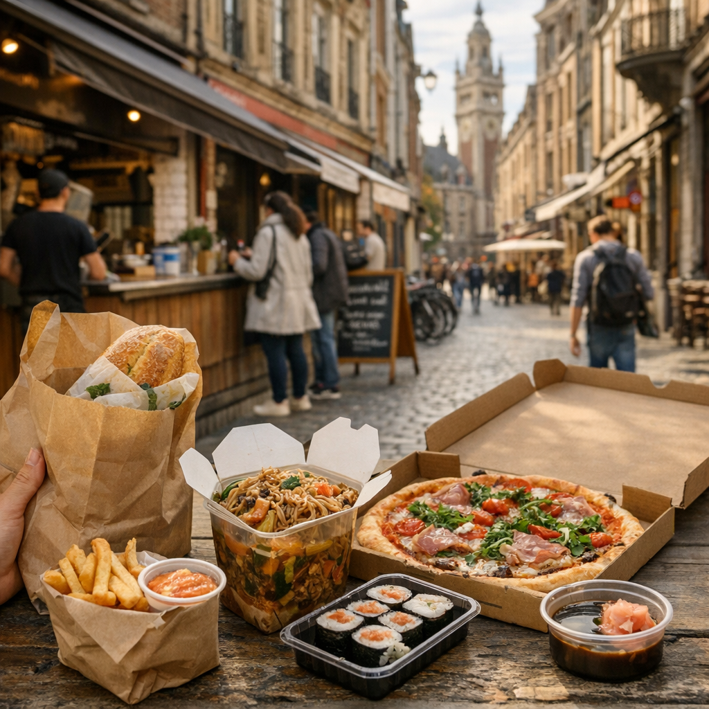 Où manger à Lille selon les quartiers et la métropole quand on veut emporter ?