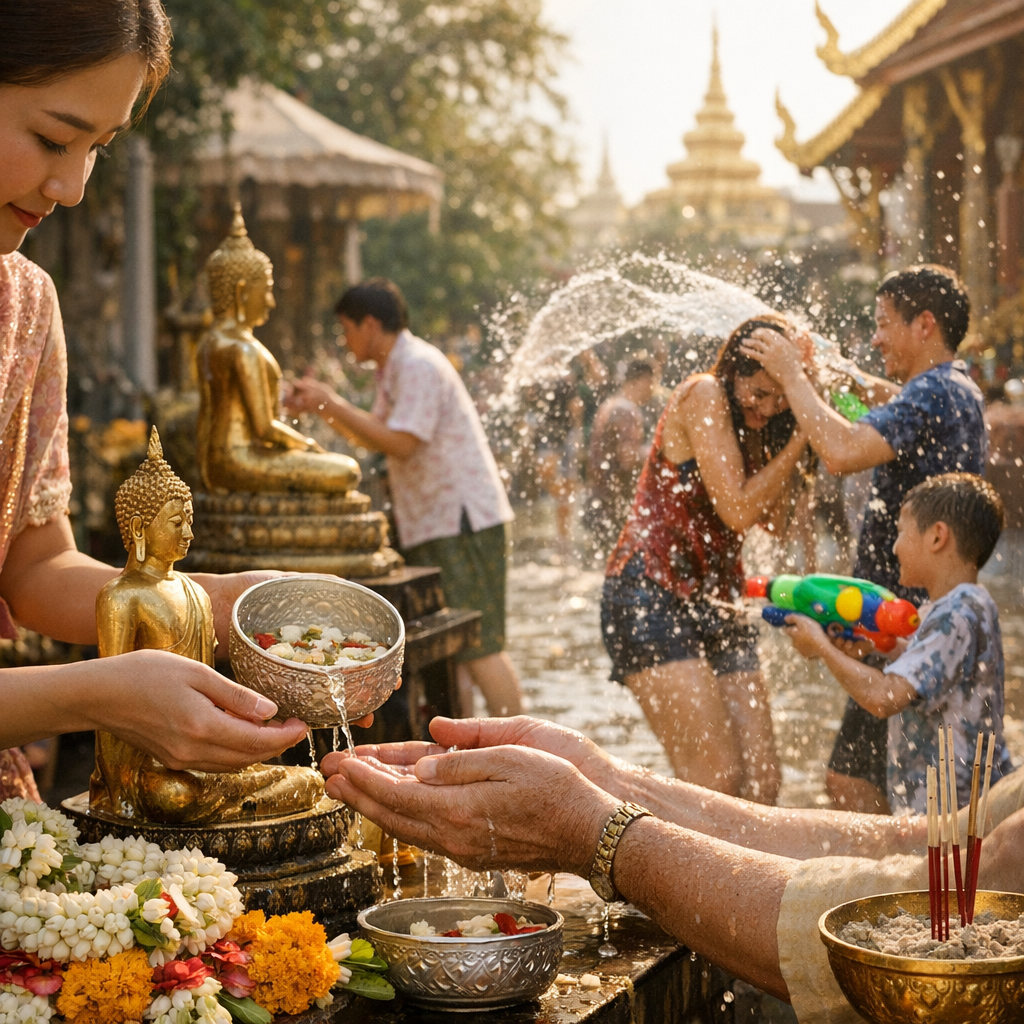 Comment se déroule vraiment Songkran : traditions, eau, temples et gestes à respecter