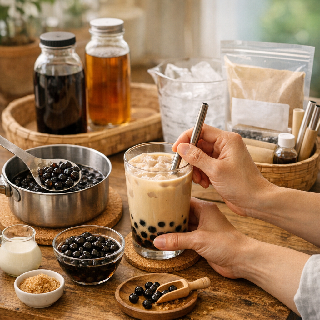 Comment faire un bubble tea maison avec un kit, sans rater les perles