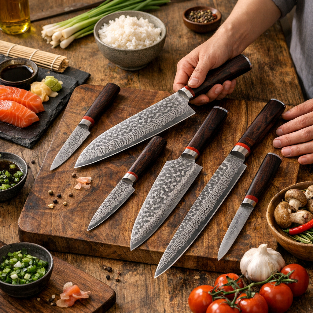 Comment choisir un bon couteau japonais damas selon votre cuisine