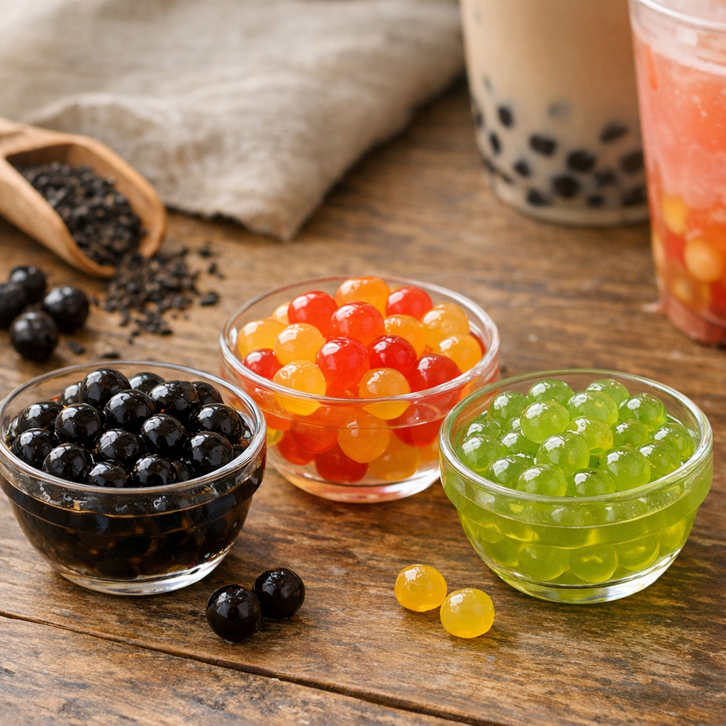 Perles de tapioca, perles de fruits, popping boba : quelles différences ?