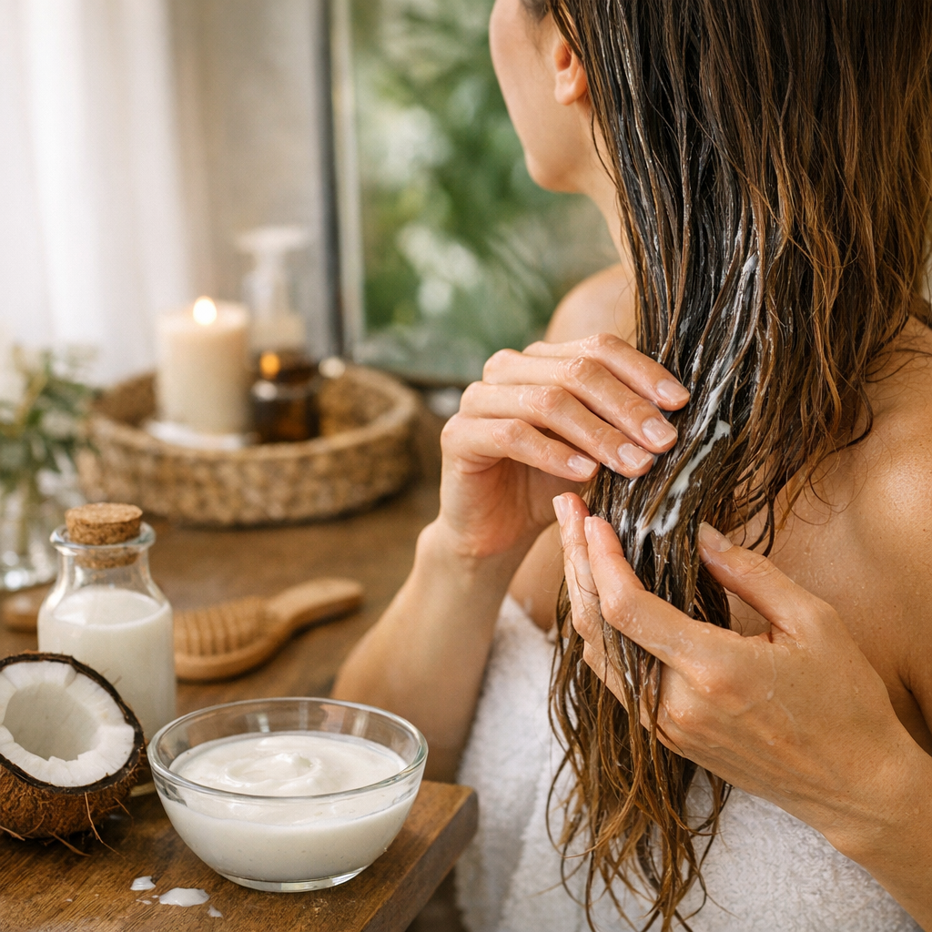 Comment utiliser le lait de coco dans les cheveux sans effet poisseux