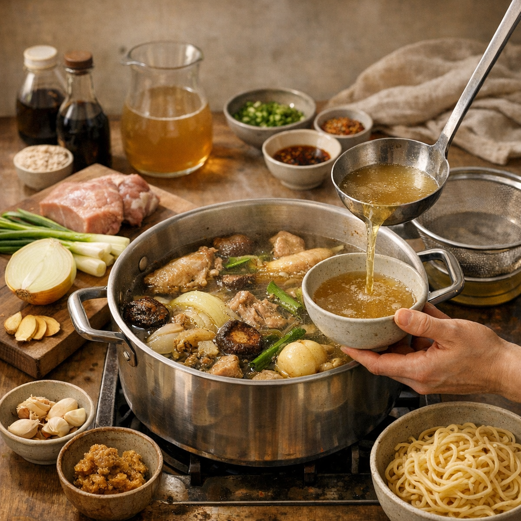La méthode pas à pas : comment faire un bouillon ramen maison sans faux goût