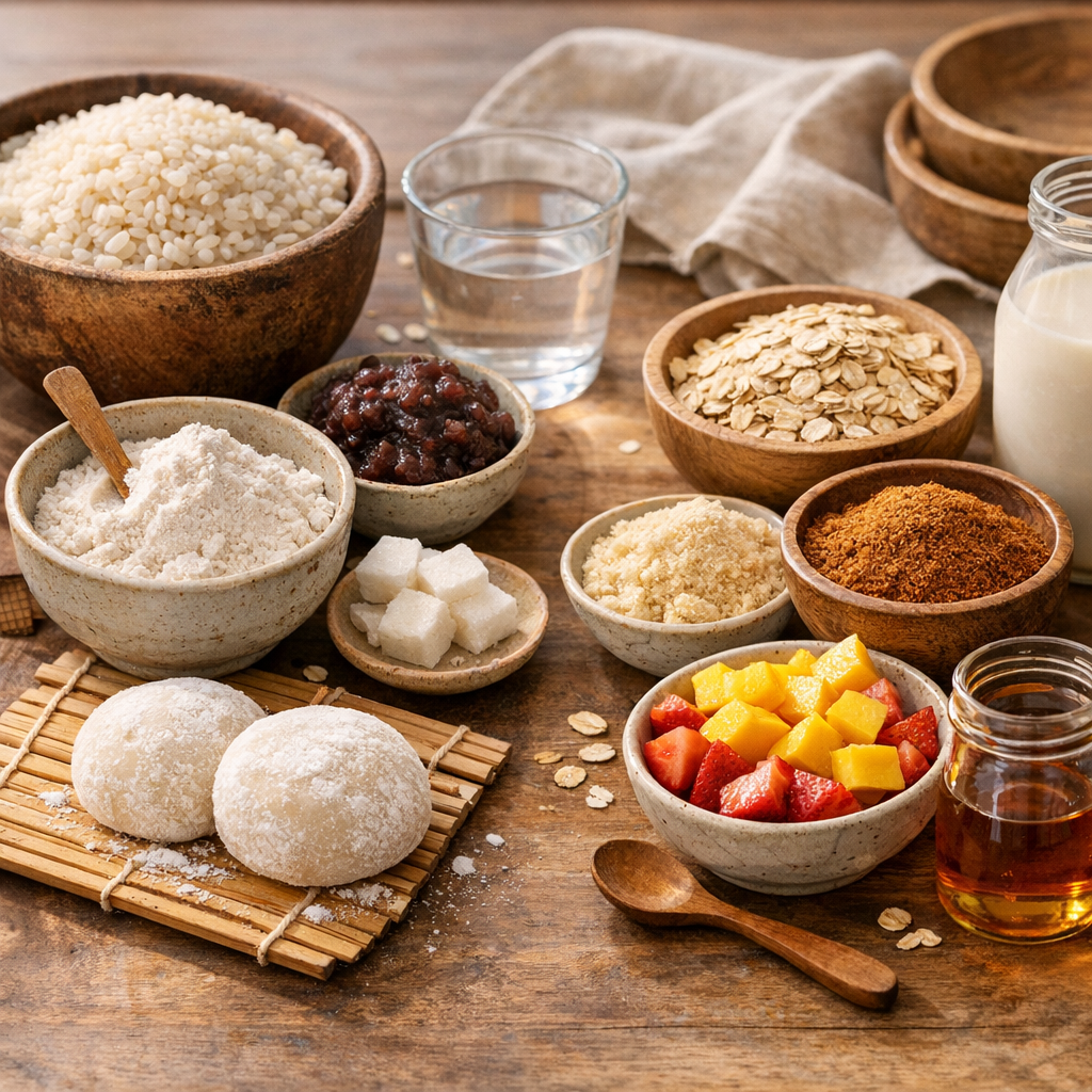 Les ingrédients du mochi traditionnel et les bons remplacements