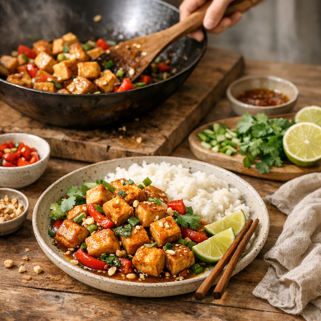 La recette pas à pas : tofu sauté super rapide, version gourmande thaï