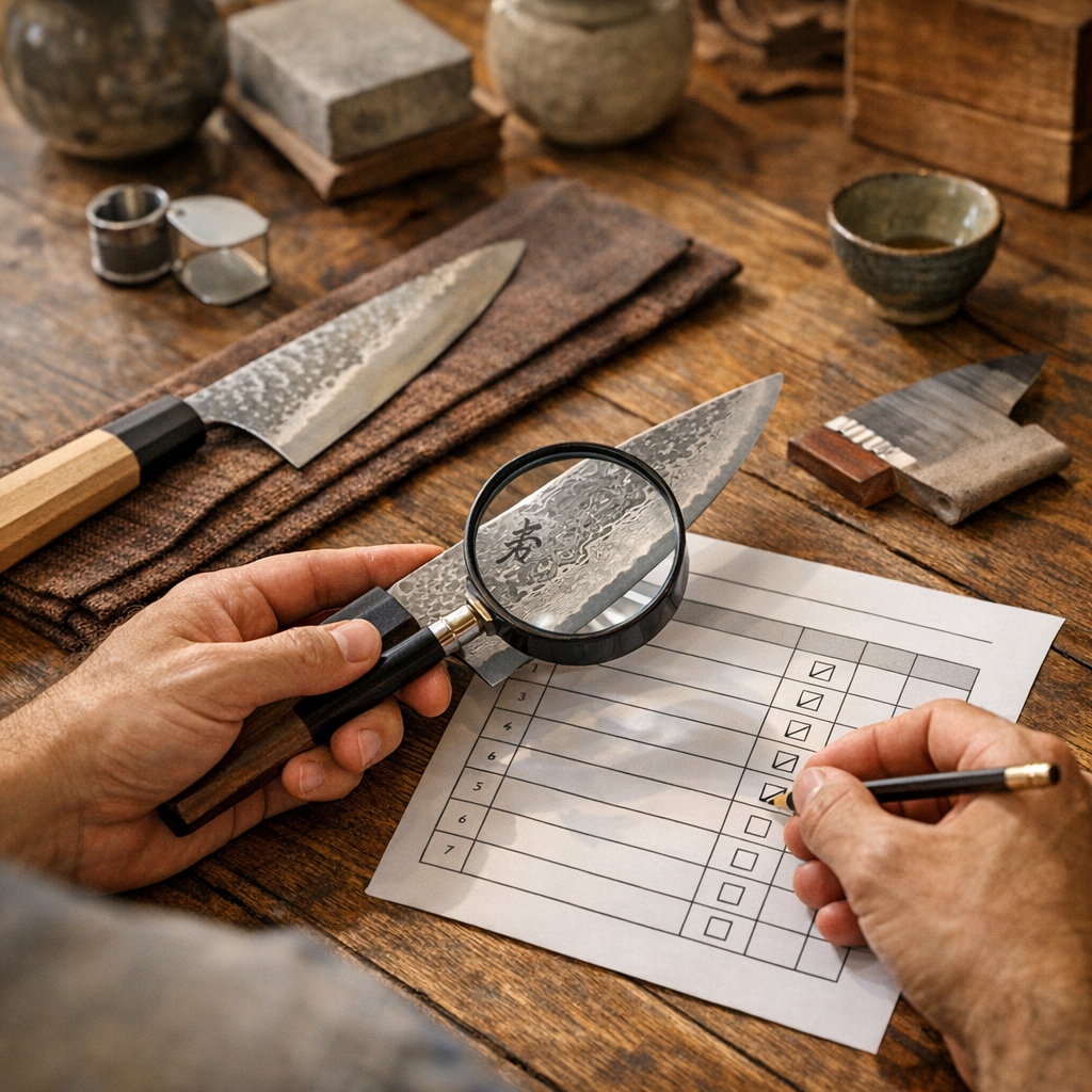 Comment reconnaître un vrai couteau japonais artisanal : la grille d’authenticité vérifiable avant achat