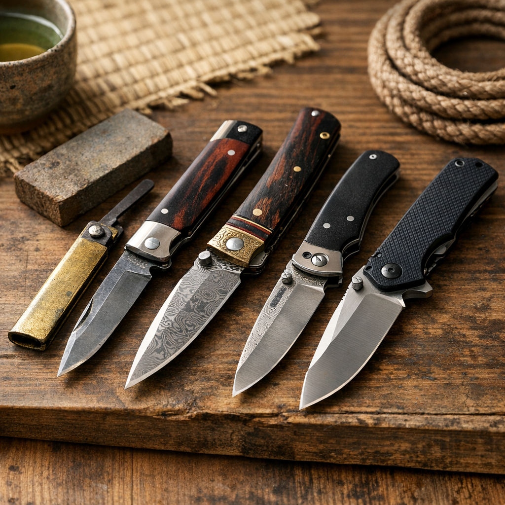 Higonokami, Mcusta, damas, lock moderne : les grandes familles de couteaux pliants japonais