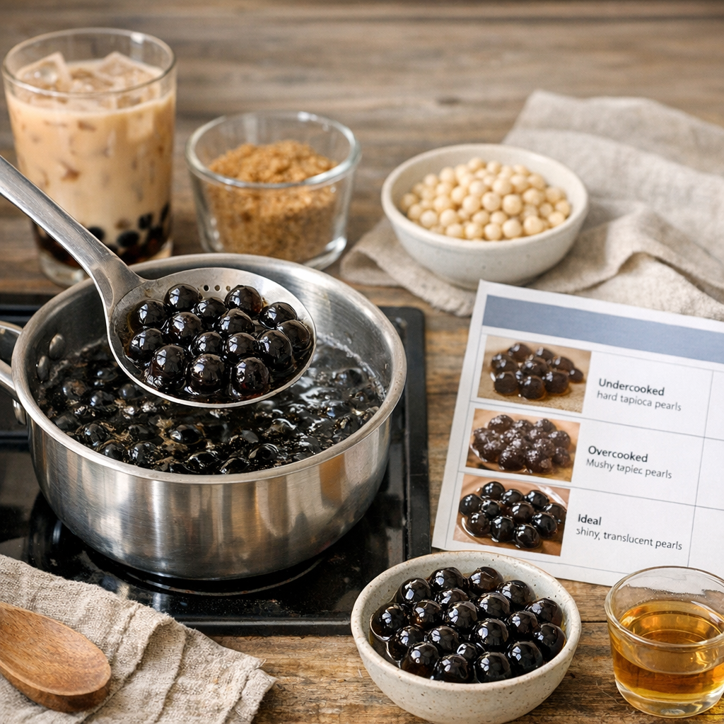 Perles de tapioca : cuisson, signes visuels et tableau de dépannage pour éviter les erreurs