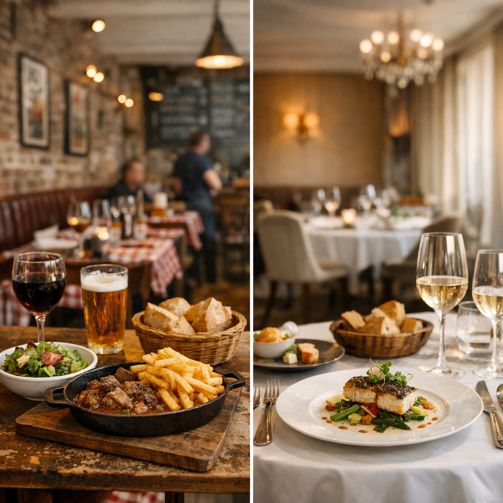 Les styles de restaurants à Lambersart : du bistrot généreux à la table gastronomique